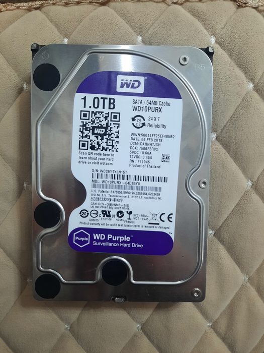 Жесткий диск серии WD Purple 1 ТБ