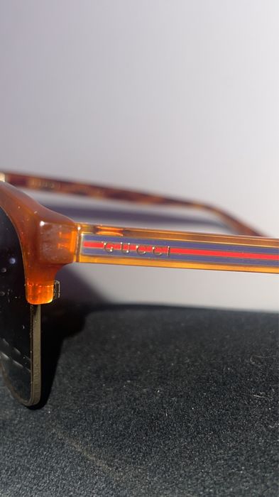 Ochelari de soare unisex Gucci linia albastră maro originali