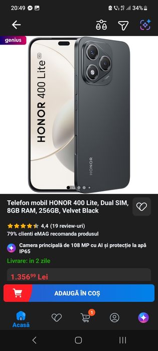 Vând telefon Honor 400 lite 5G