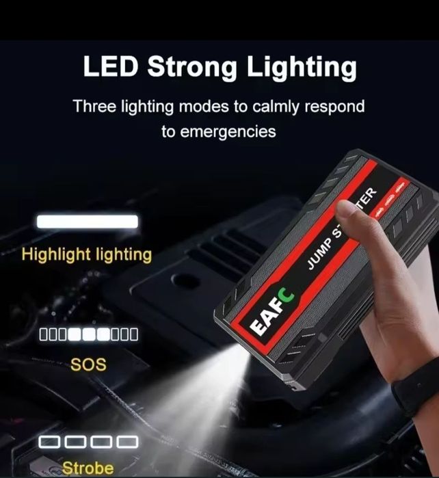 Jump starter auto 3in1 Power Bank și lanterna LED