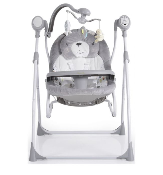 Електрическа люлка Cangaroo - Swing Star, светлосива