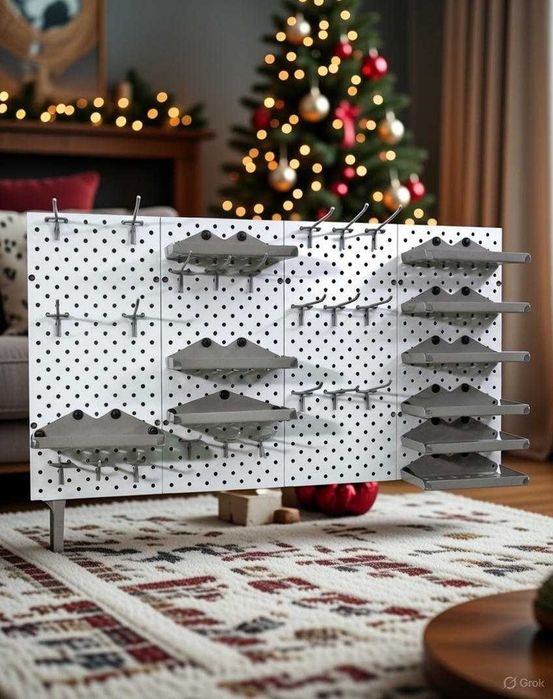 Teshilgan panel, перфопанель, do'konda ilgaklar uchun panel