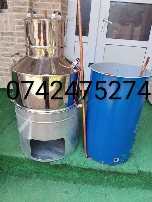 Cazan pt Țuică din Inox,75&135 l+Accesorii