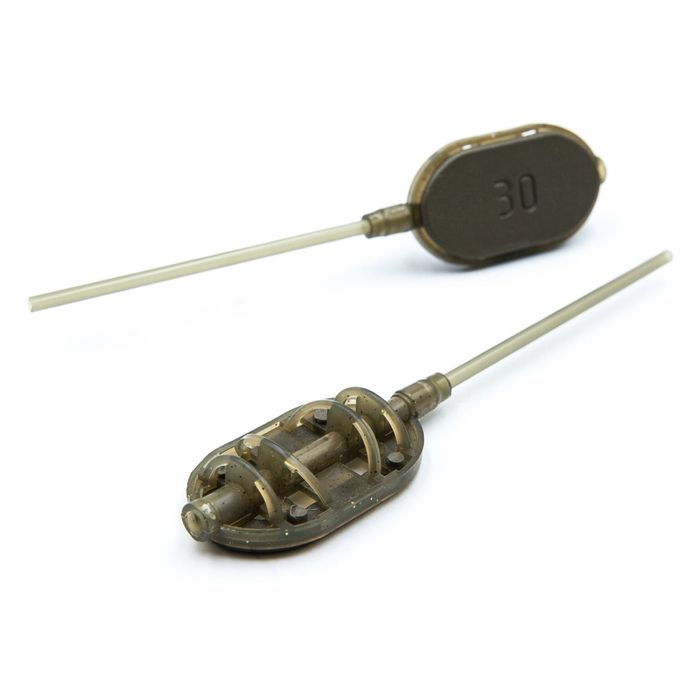 Set 10 momitoare method feeder classic flat L / XL cu tijă 30g - 40g