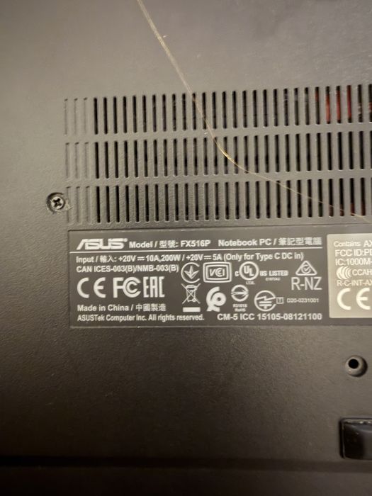 Нерабочий asus tuf fx516p