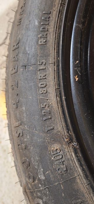 Резервна гума тип патерица комплект алфа ромео 147