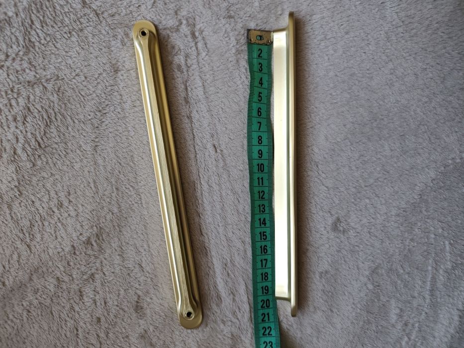 Set 2 mânere mobilier auriu satinat, metal masiv