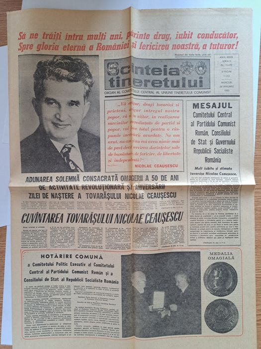 Ziare omagiale din perioada comunista 50 lei. RARE