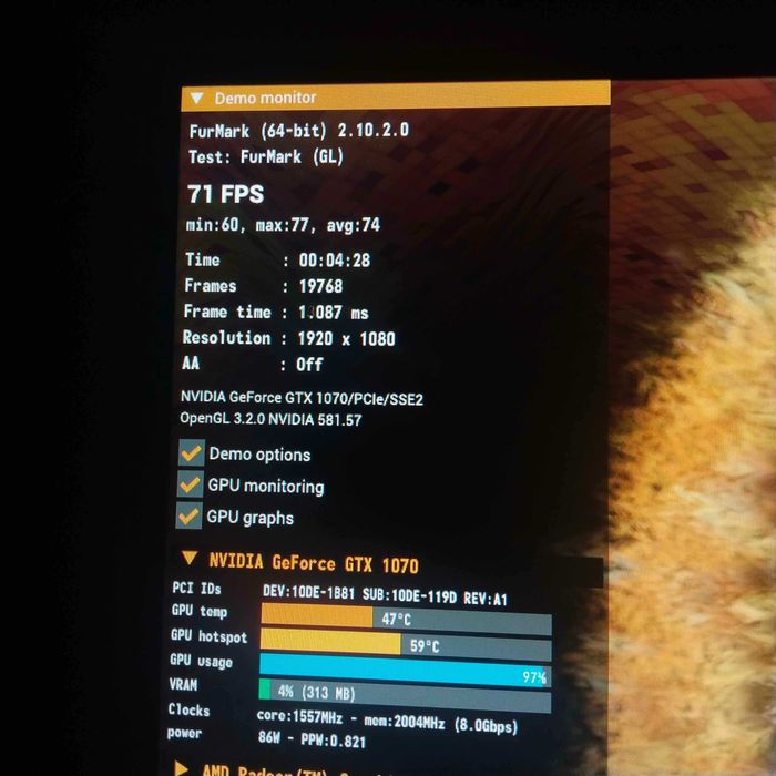 GTX 1070 с дефектом