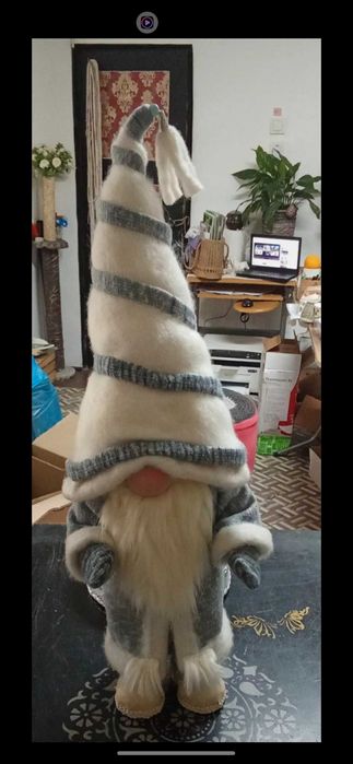 Gnom Crăciun, lucrat manual, înălțime 45 cm
