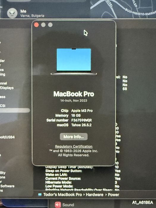 Macbook Pro M3 Pro 11CPU/14GPU 18RAM 512SSD