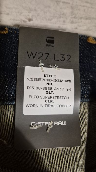G-Star RAW 5622 Knee Zip High Skinny Wmn jeans W27 -  L32