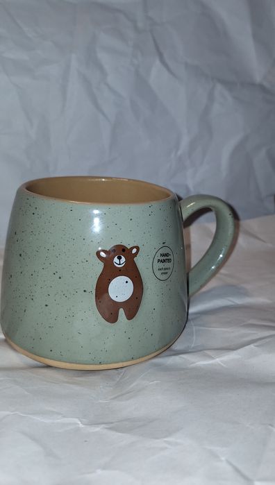 Set/buc 2 căni ceramice hand-painted – urs & brad | rustic