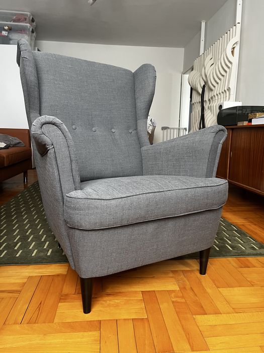 IKEA Strandmon Сив кресло фотьойл