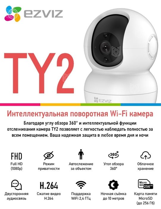 Продам новую IP камеру Ezviz TY2!