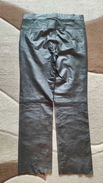 Vand pantaloni barbati, din piele naturala, talie 52
