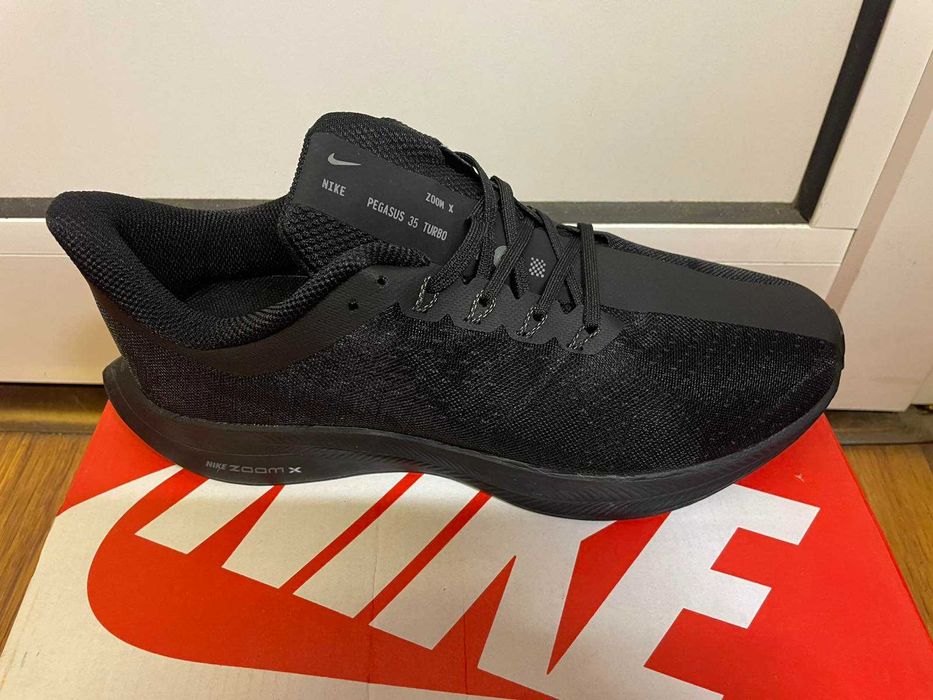 Нови мъжки маратонки Nike Zoom Pegasus 35 Turbo all black размер 43