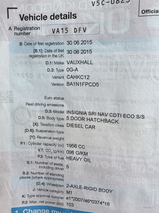 Dezmembrez Opel Insignia 2.0 diesel anul 2015