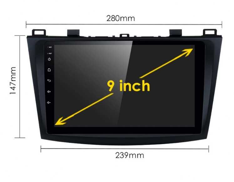 9-инчова мултимедия за Mazda 3 (2009–2012) + подарък камера
