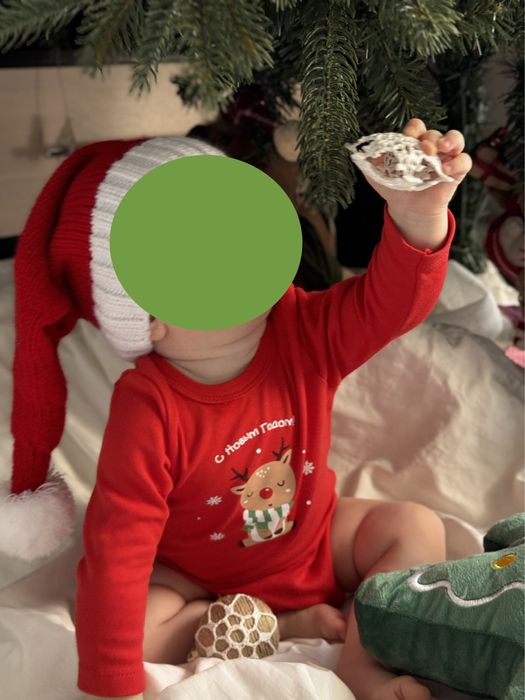 Новогодние пинетки для малыша