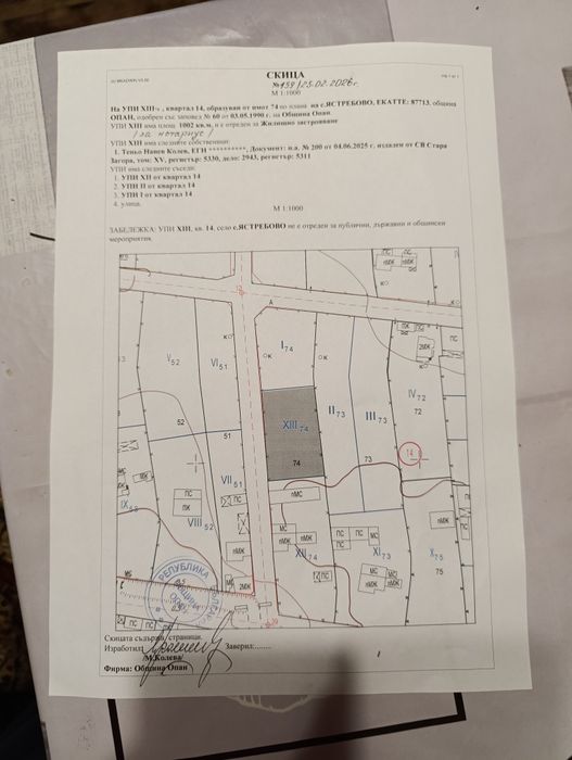 Дворно място в село Ястребово