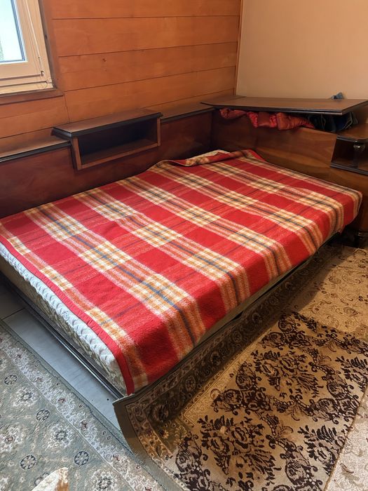 Pat 120/190 cu topper in conditii foarte bune