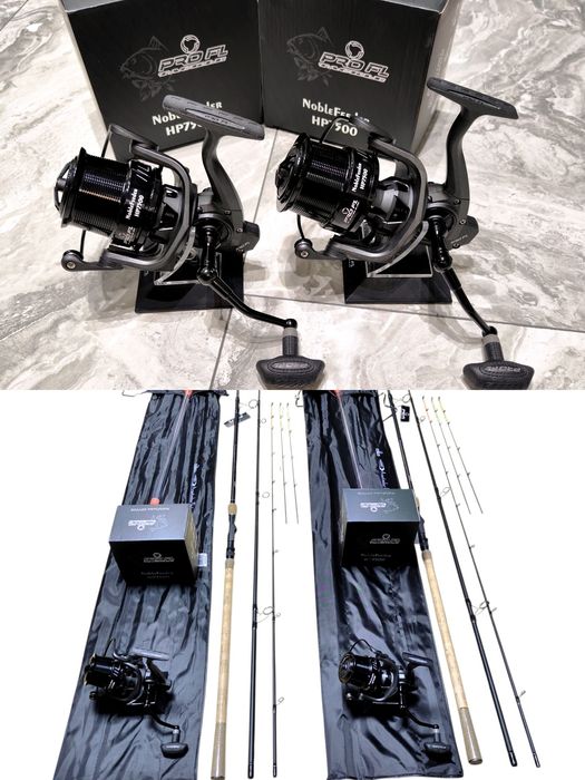 2 Lansete PRO FL Aventador Distance FEEDER 3.90 180g + 2 Mulinete 7500