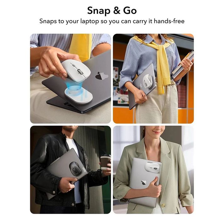 Безжична Мишка ESR MagMouse с Магнитна СтойкаI, USB-C Зареждане