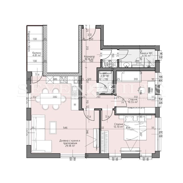 Продава се Тристаен апартамент в Пловдив, Христо Смирненски - 109 кв.м за 999 €/кв.м - Снимка #1