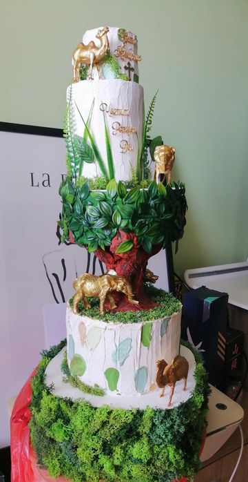 Бутафорна торта тема джунгла/сафари