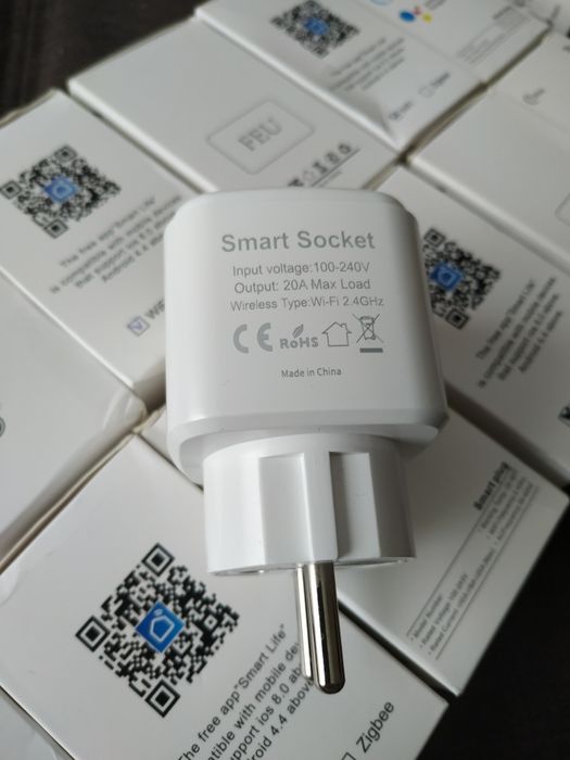 Priza Smart WiFi,  20A, 4400W, Monitor curent, Tuya, Alexa