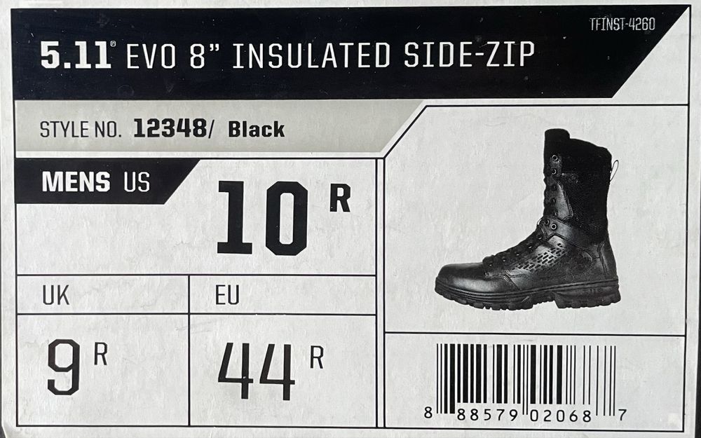 Тактически ботуши 5.11 EVO 8” Insulated Side-Zip