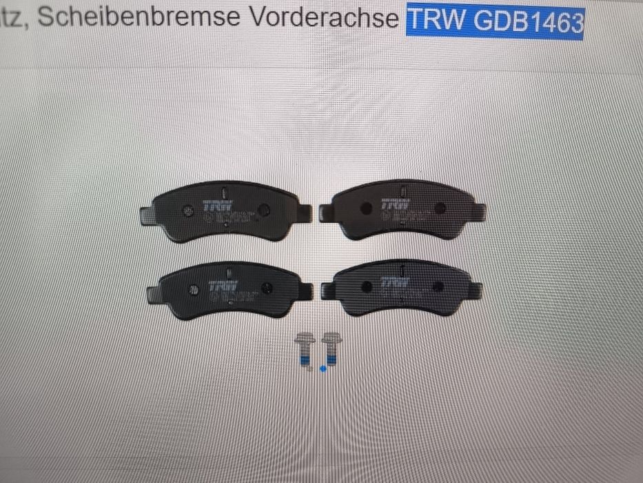 Чисто нови накладки TRW GDB 1463