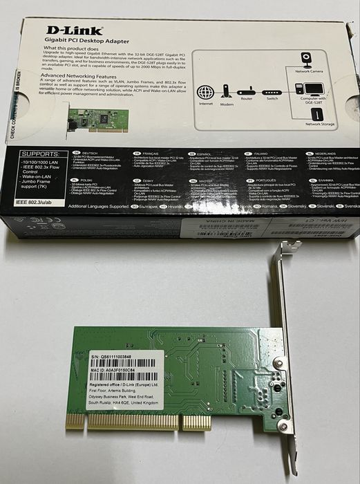 Placă rețea PCI Desktop Gigabit D-Link NOUĂ