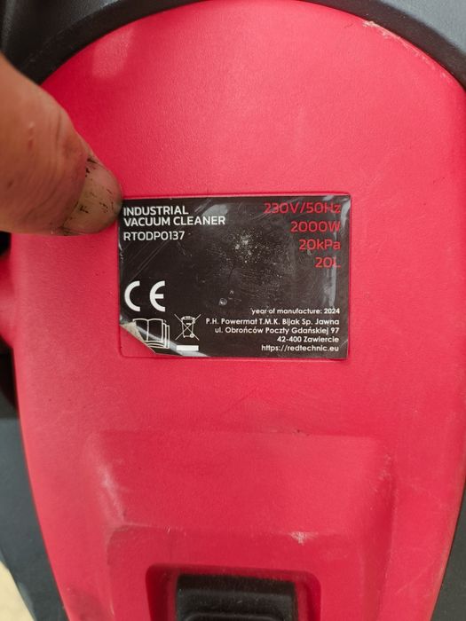 Перяща индустриална прахосмукачка 3 в 1 RED TECHNIC RTODP0137/ 2kW