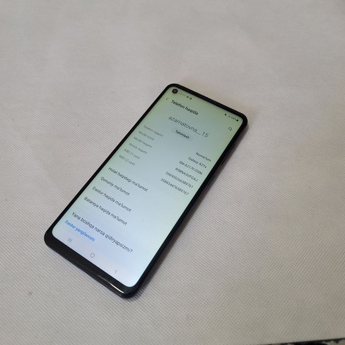 Samsung A21s sotiladi dastavka bor