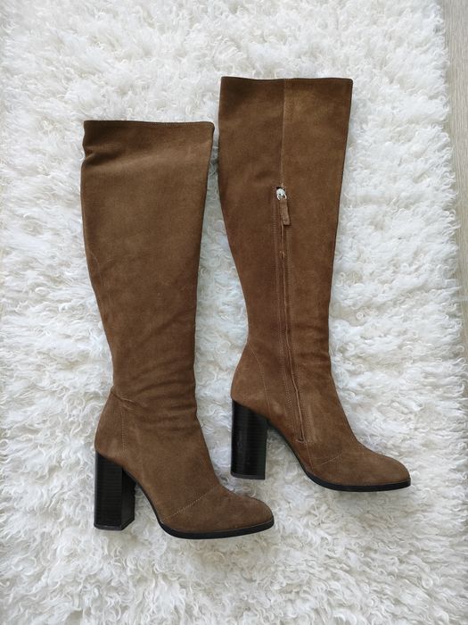 Сапоги Zara замшевые