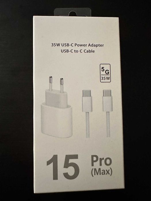 Set Incarcator Fast Charge 35W Pentru IPhone 15 Pro/Pro Max -NOU!