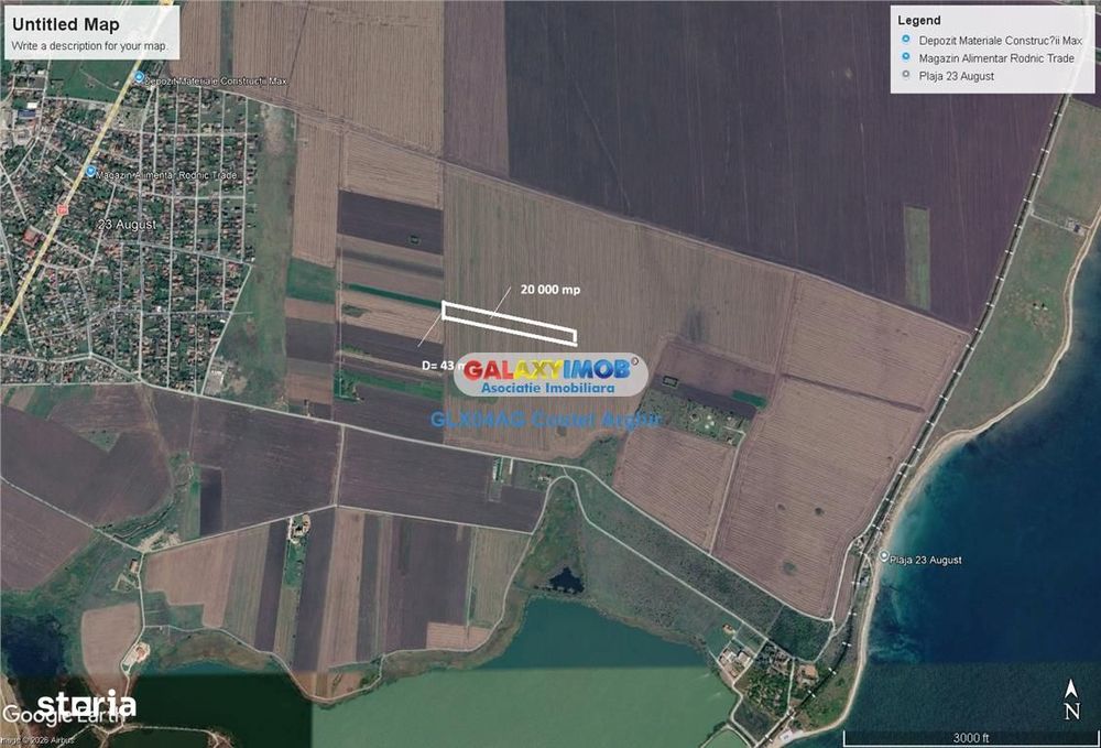 Vindem 20000 mp , extravilan , in Constanta- com 23 August