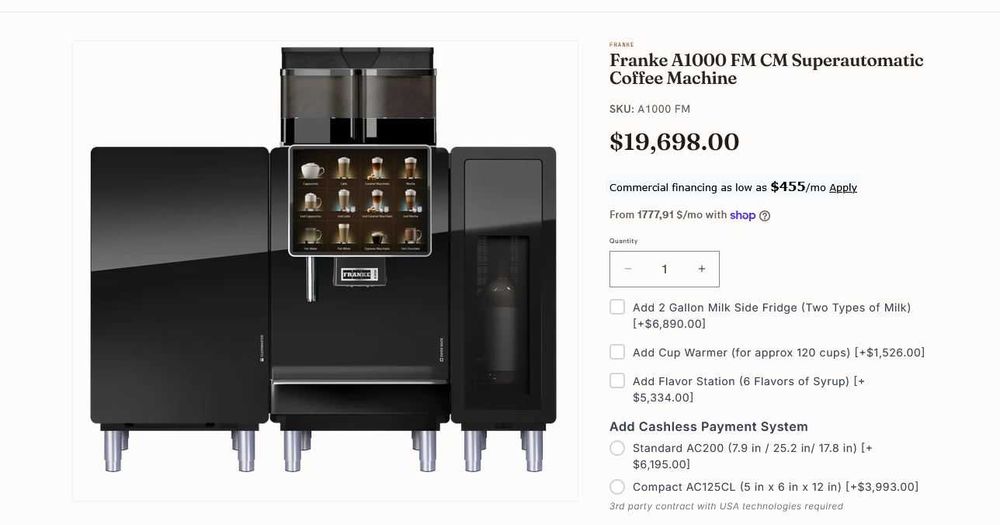 Franke A1000 FM CM – Като нова, гаранция, Германия – 6500 €