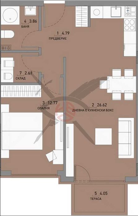 Продава се Двустаен апартамент в София, Малинова долина - 75 кв.м за 2251 €/кв.м - Снимка #3