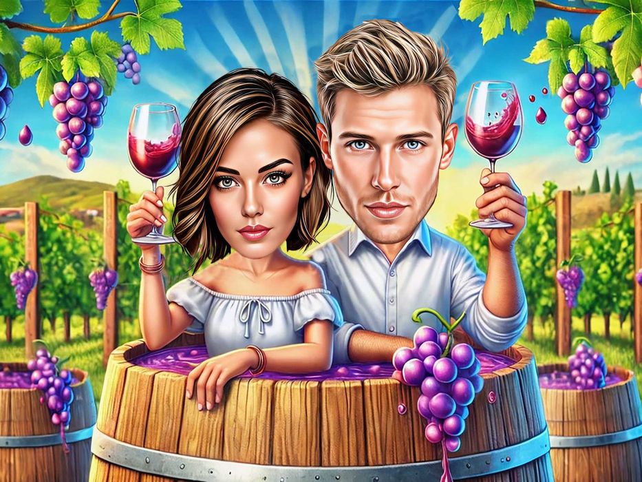 Дигитални карикатури-шарж за Свети Валентин и Трифон Зарезан