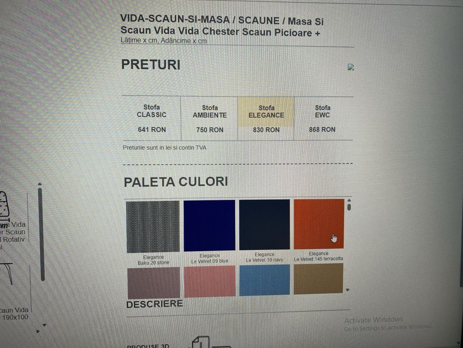 6 scaune living Mobila Dalin Vida Chester Elegance
