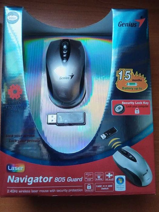Мишка Genius Navigator 805 Laser USB, Wireless, 4 buttons, 1600 dpi
