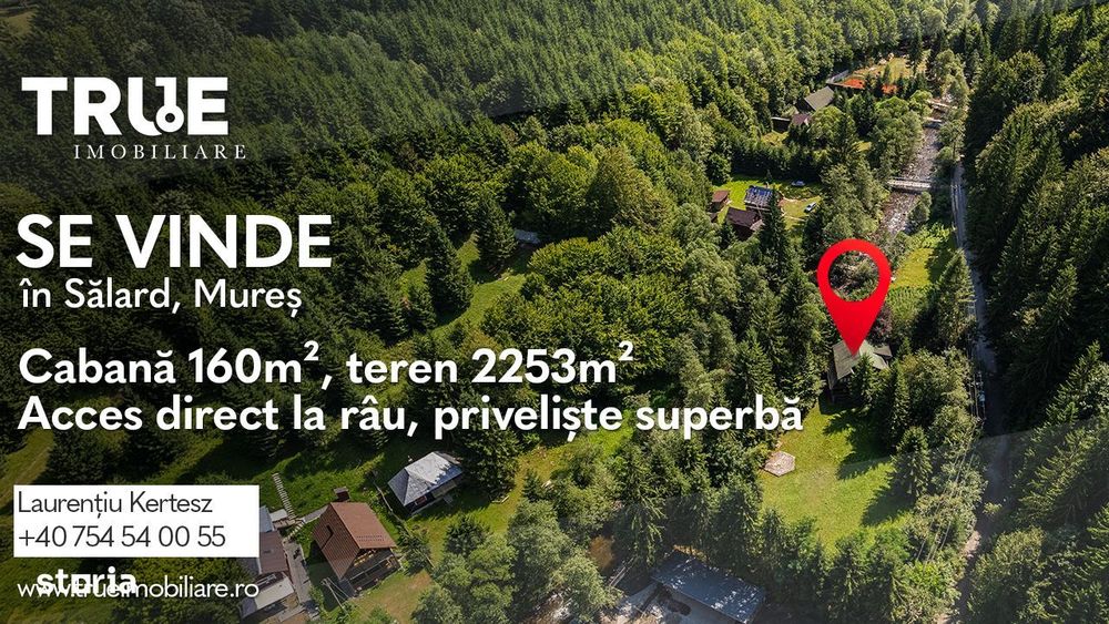 Cabană 160m² utili, teren 2253m², Salard, Mureș!