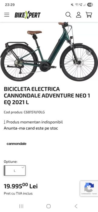 De vanzare bicicleta electrica Cannondale