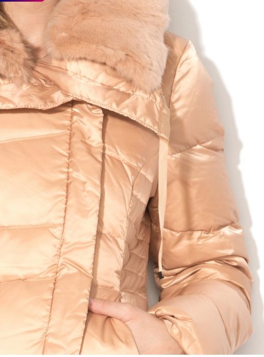 Geaca cu puf și guler din blana naturala Silvian Heach  noua