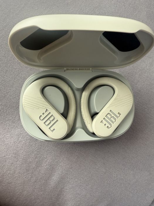 Безжични слушалки JBL - Endurance Peak 3, TWS, бели/сиви