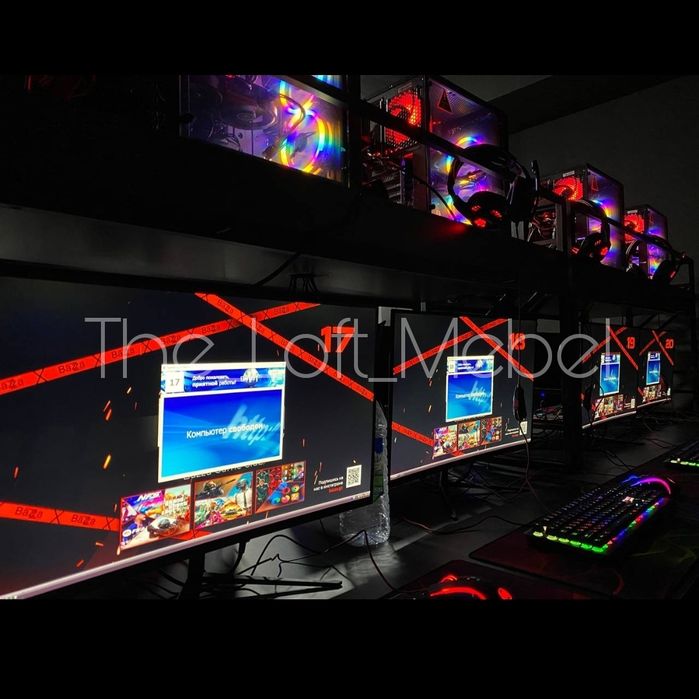 Компьютерная мебель Лофт стиле. GAMECLUB uchun Loft mebellar 550$