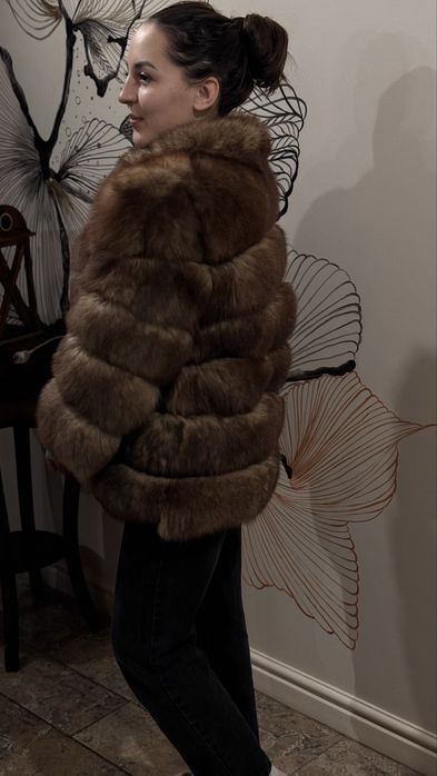 Шуба жилет песцовая